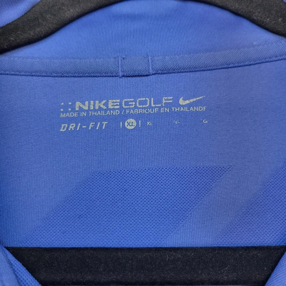 Nike Golf Polo Shirt Mens XL Blue Dri-FIT Short Sleeve Athletic‎ Preppy